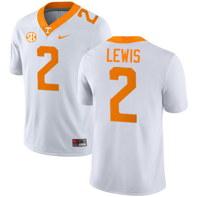 #2 Peyton Lewis UT Vols Jerseys,Tennessee Volunteers College Football Jerseys Stitched-White  #2 Peyton Lewis UT Vols Jerseys,Tennessee Volunteers College Football Jerseys Stitched-White
